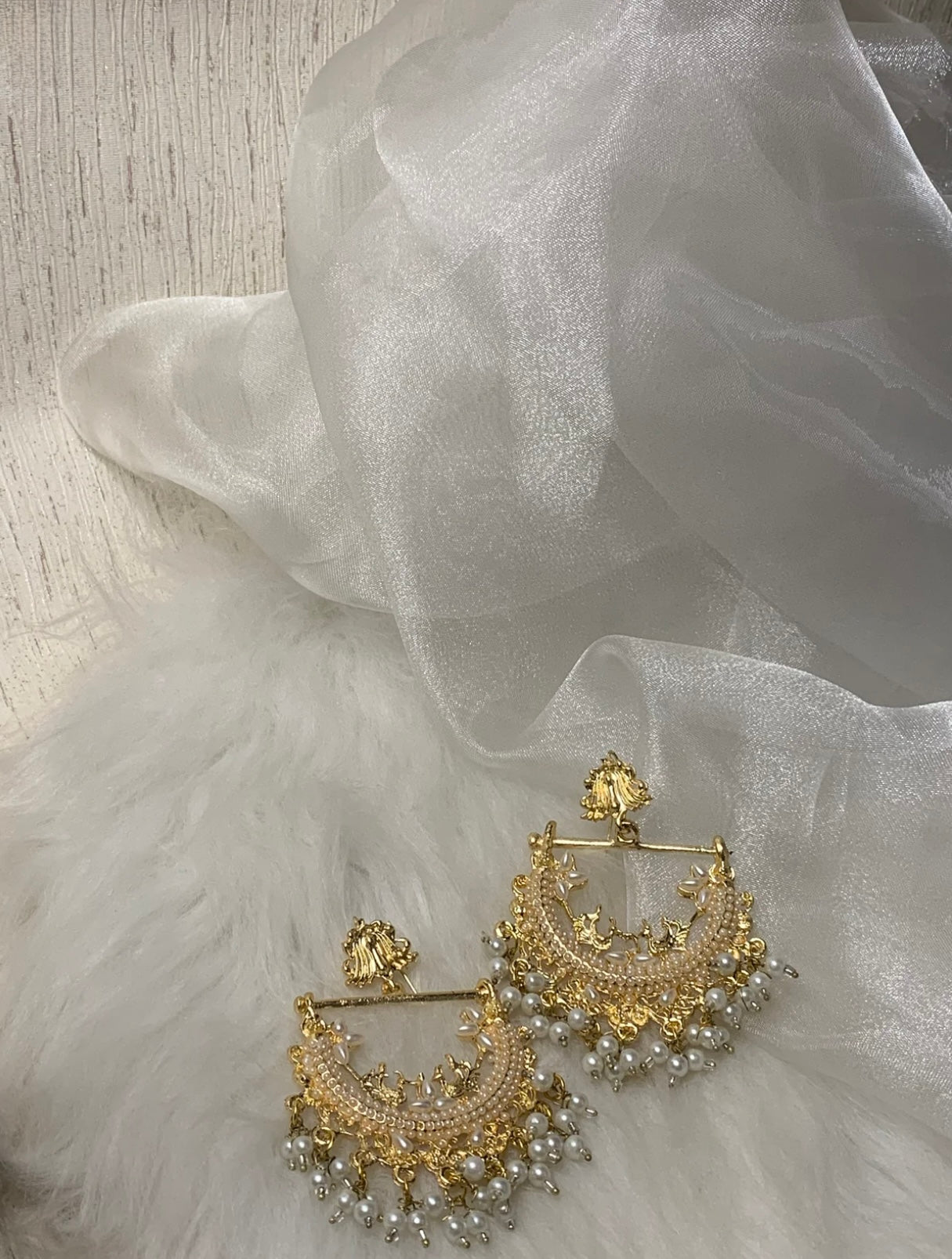 Peacock Earrings - Gold