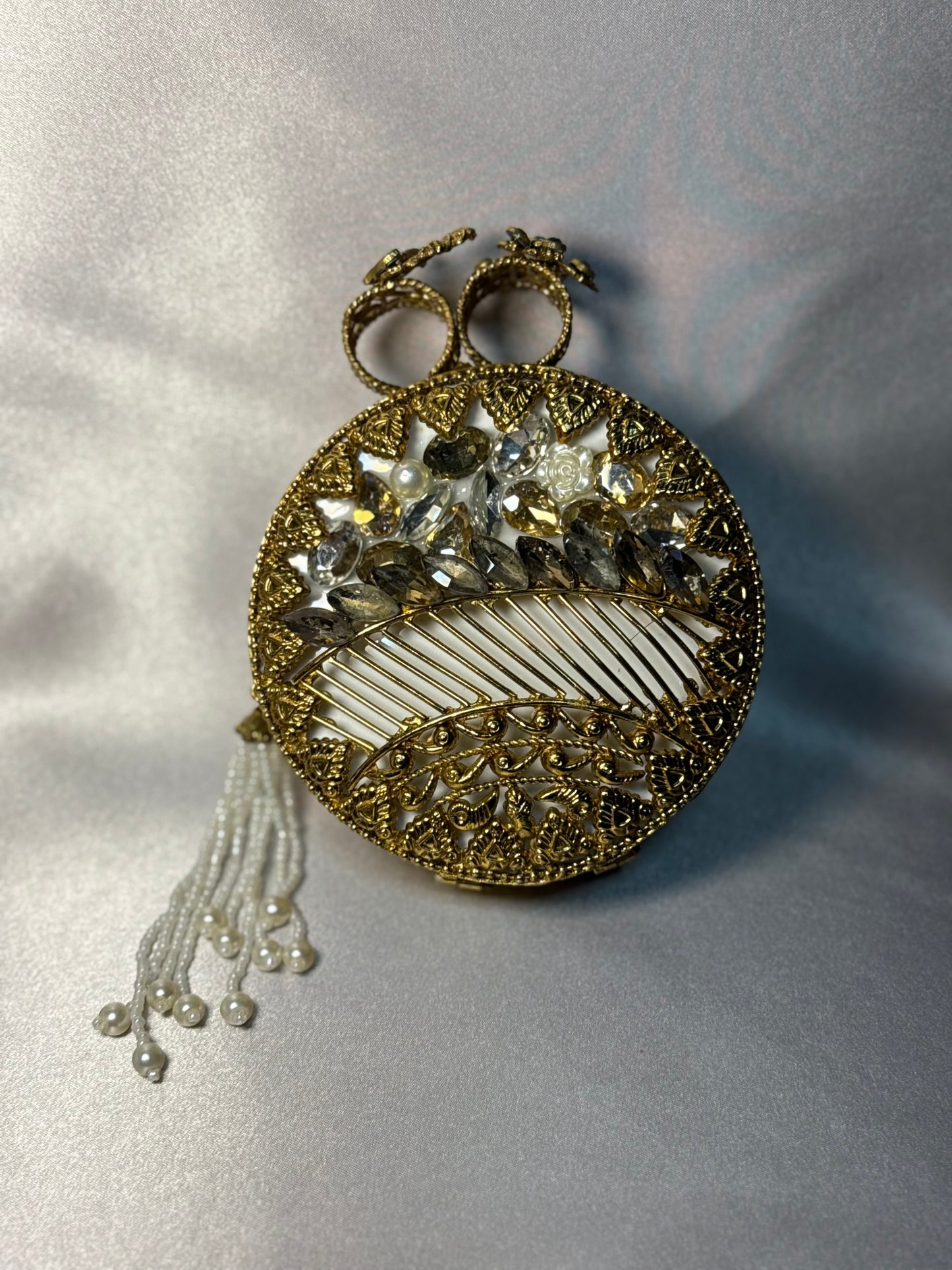 Light Pink Turkish Clutch - Gold