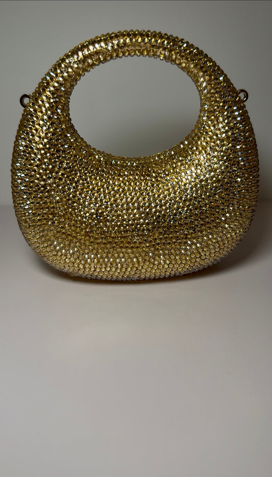 Gold Rhinestone Clutch