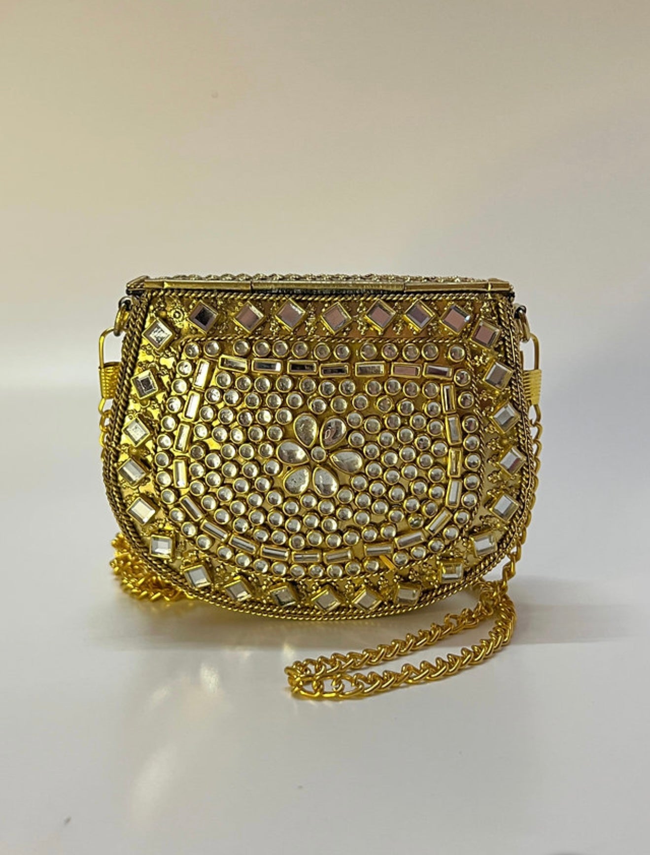Maharani Gold Kundan Clutch