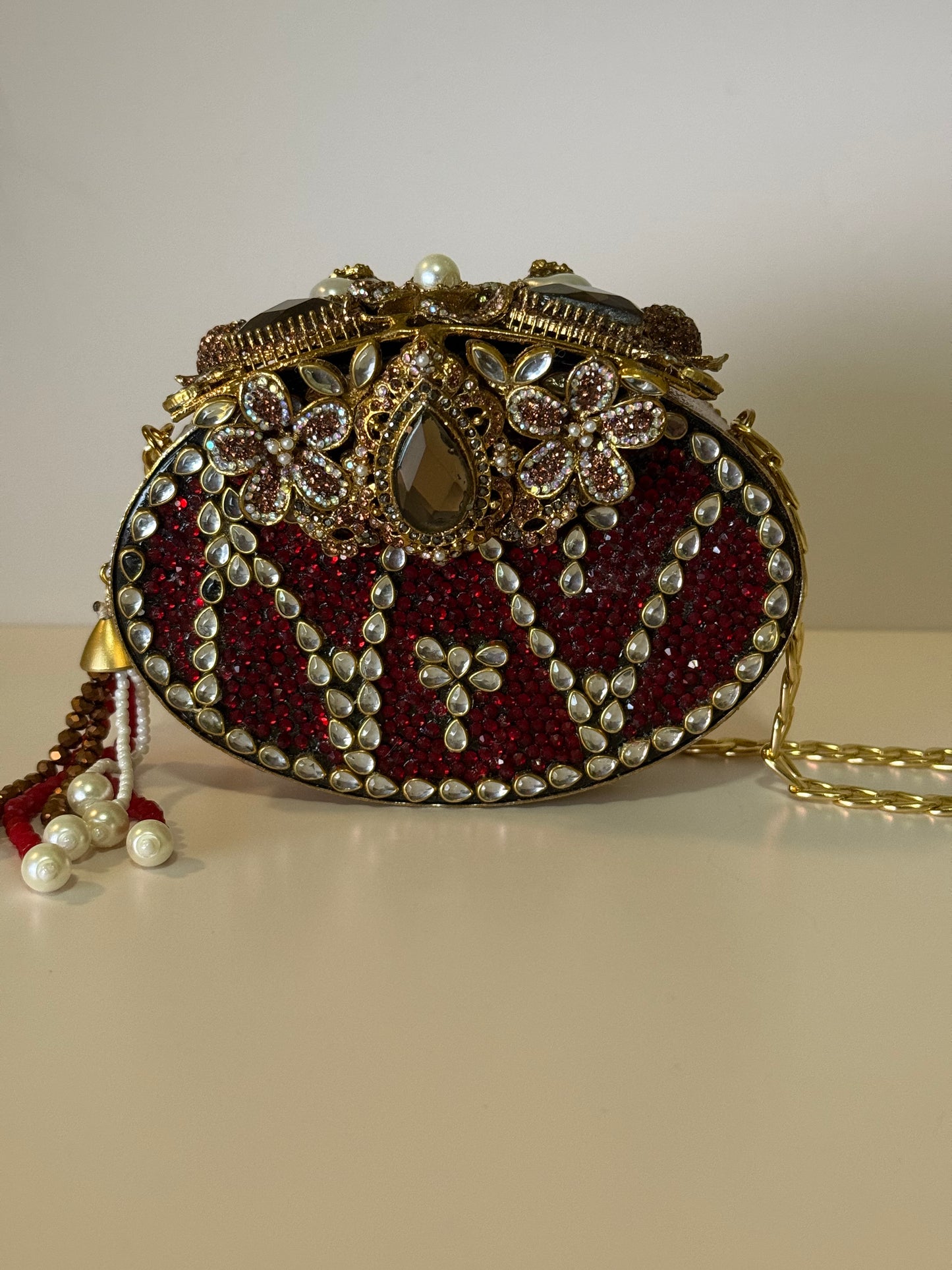 Maroon Turkish Clutch