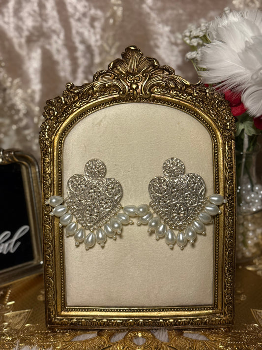 Mohabbat Earrings - Silver