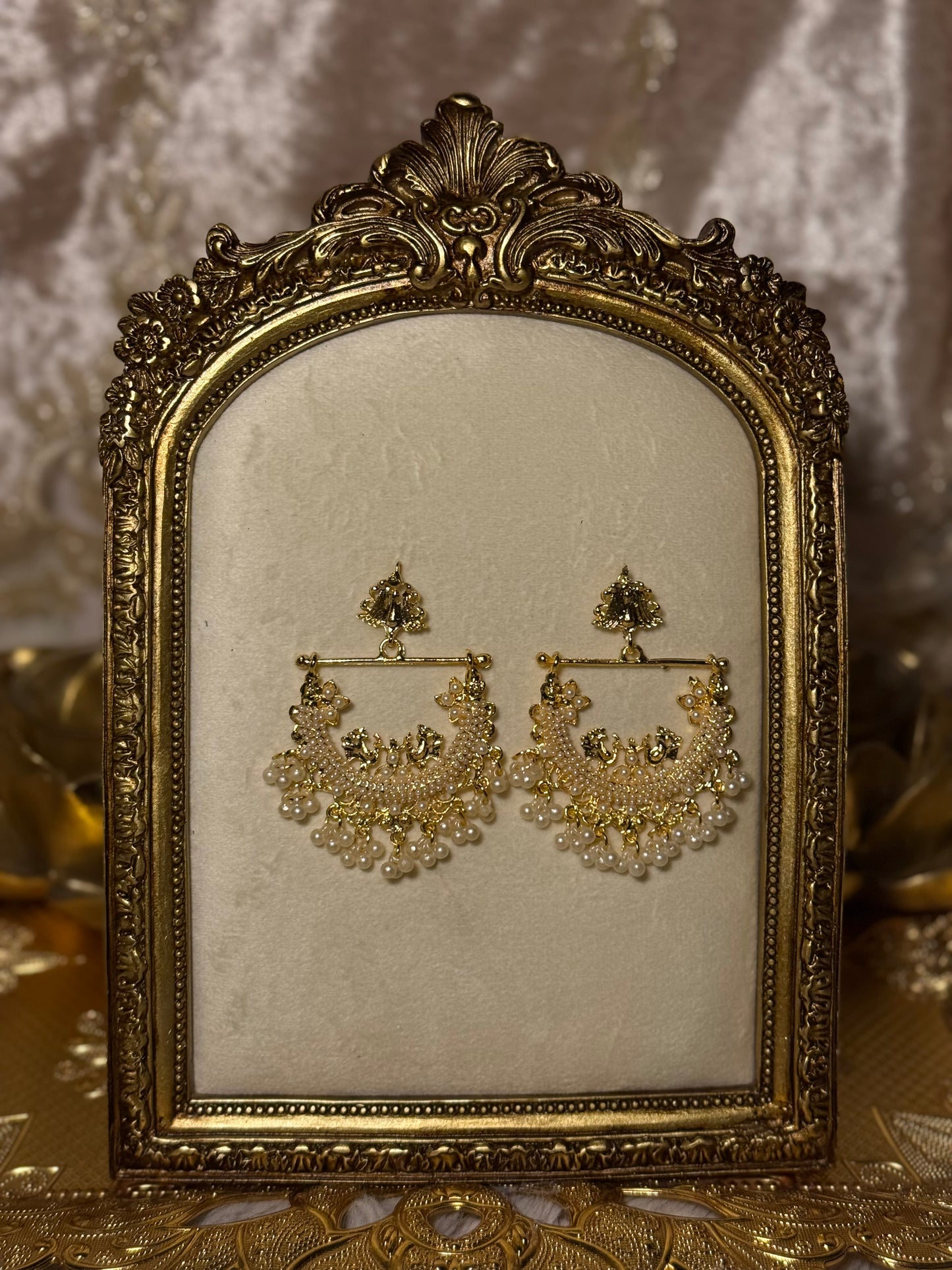 Peacock Earrings - Gold