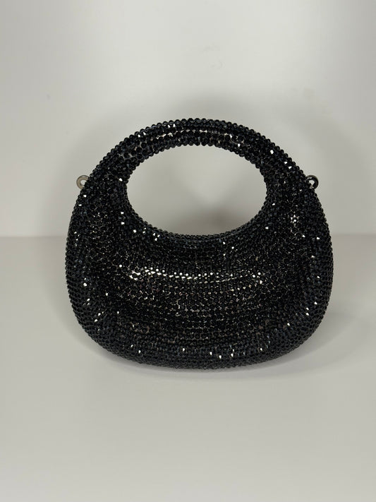 Black Rhinestone Clutch