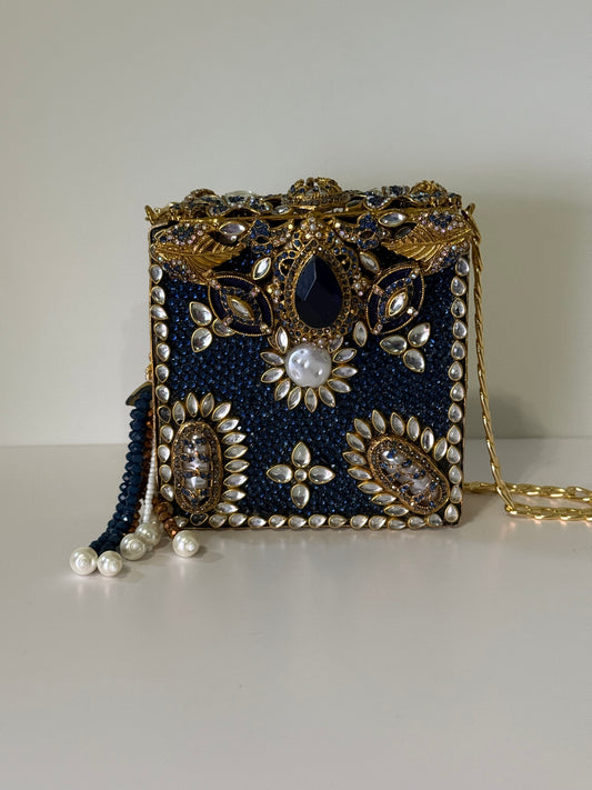 Dark Blue Turkish Clutch