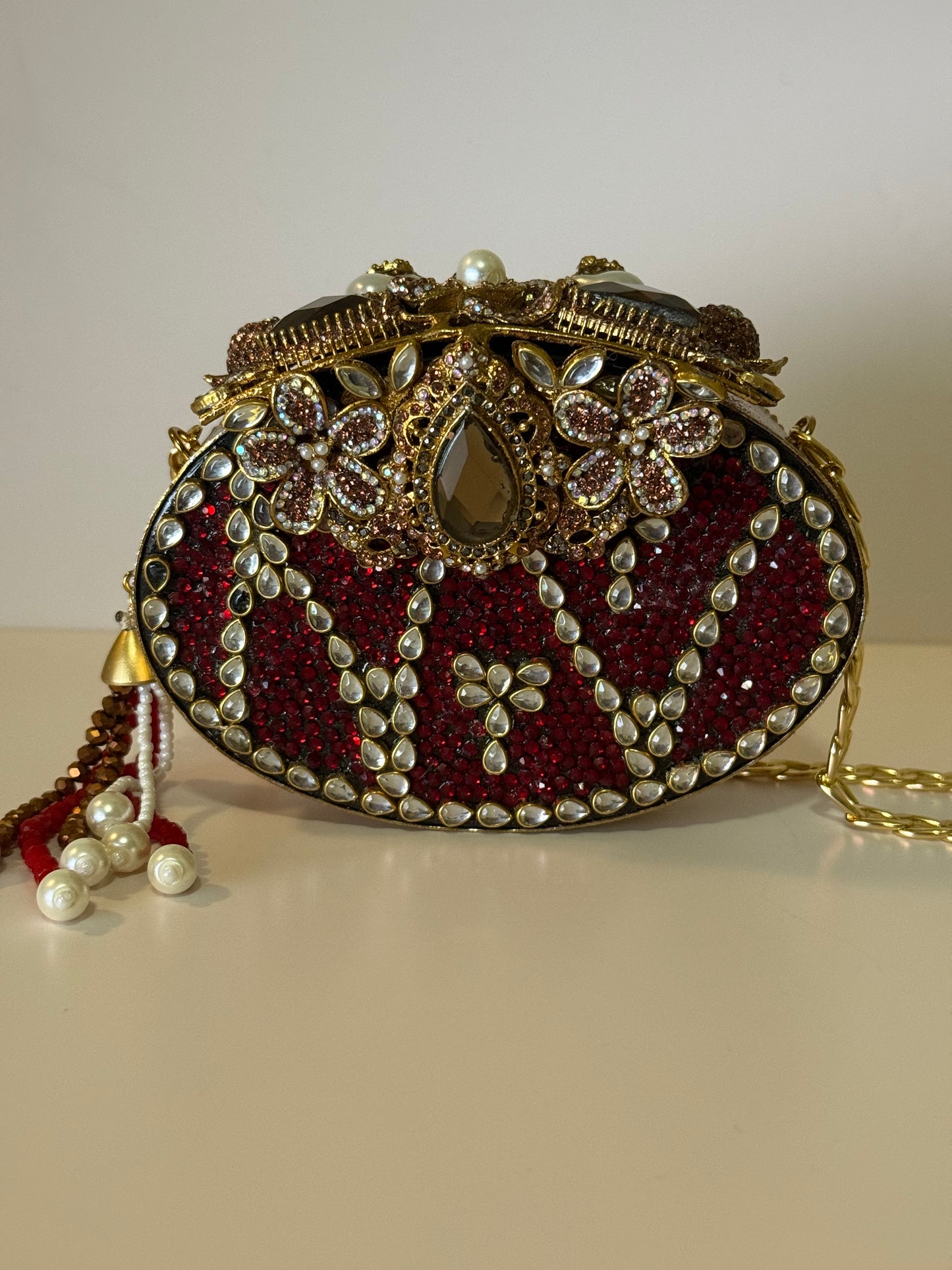 Maroon Turkish Clutch