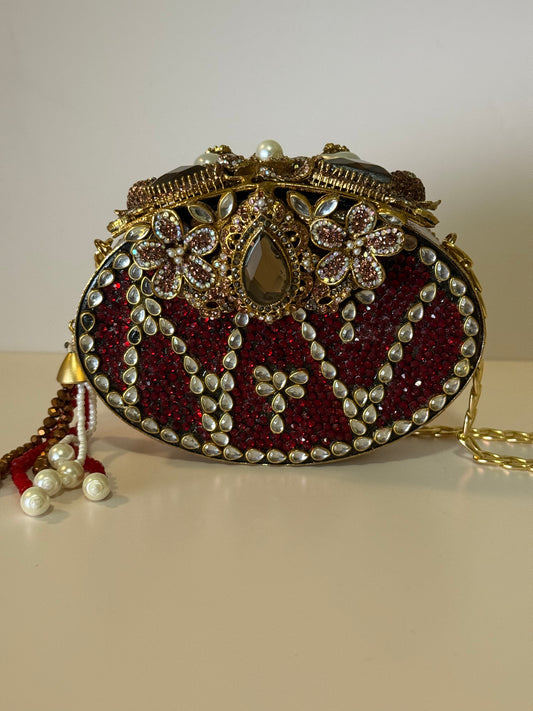 Maroon Turkish Clutch