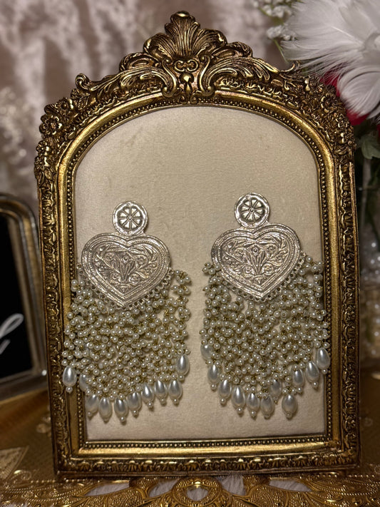 Heart Earrings - Silver