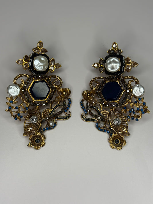 Blue Turkish Earrings