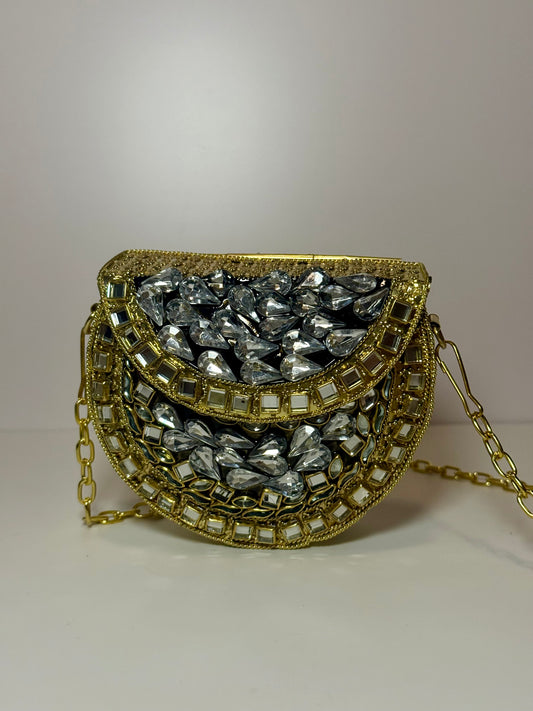 Crystal Kundan Clutch