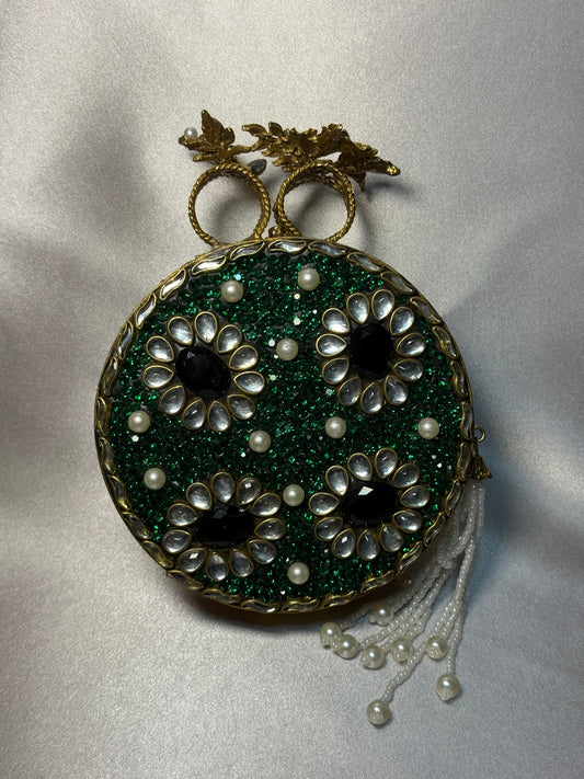Emerald Turkish Clutch - Gold