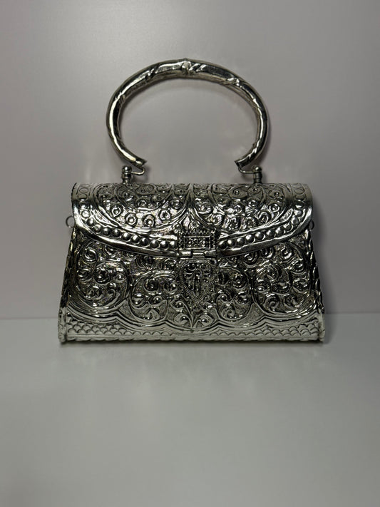 Shehzadi Clutch - Silver