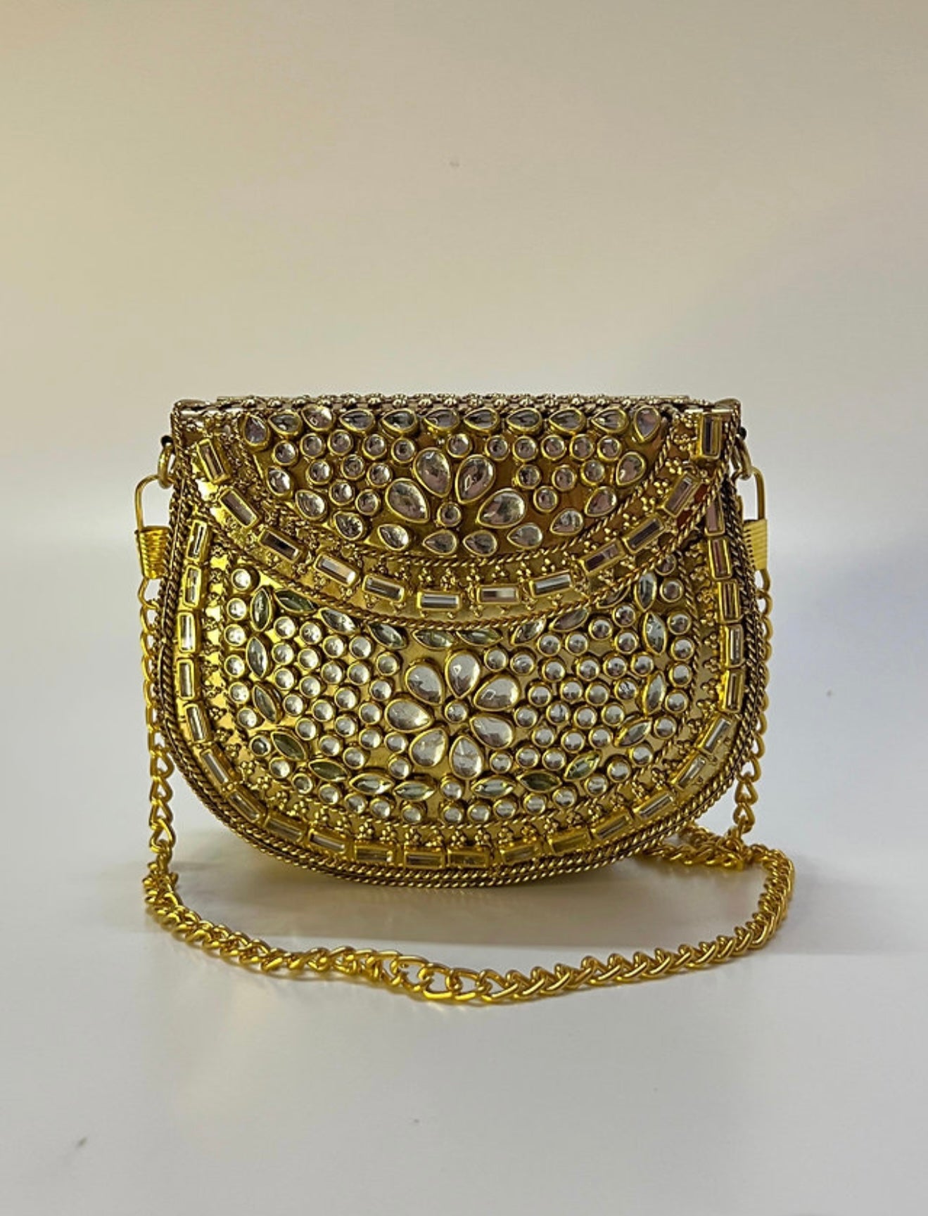 Maharani Gold Kundan Clutch