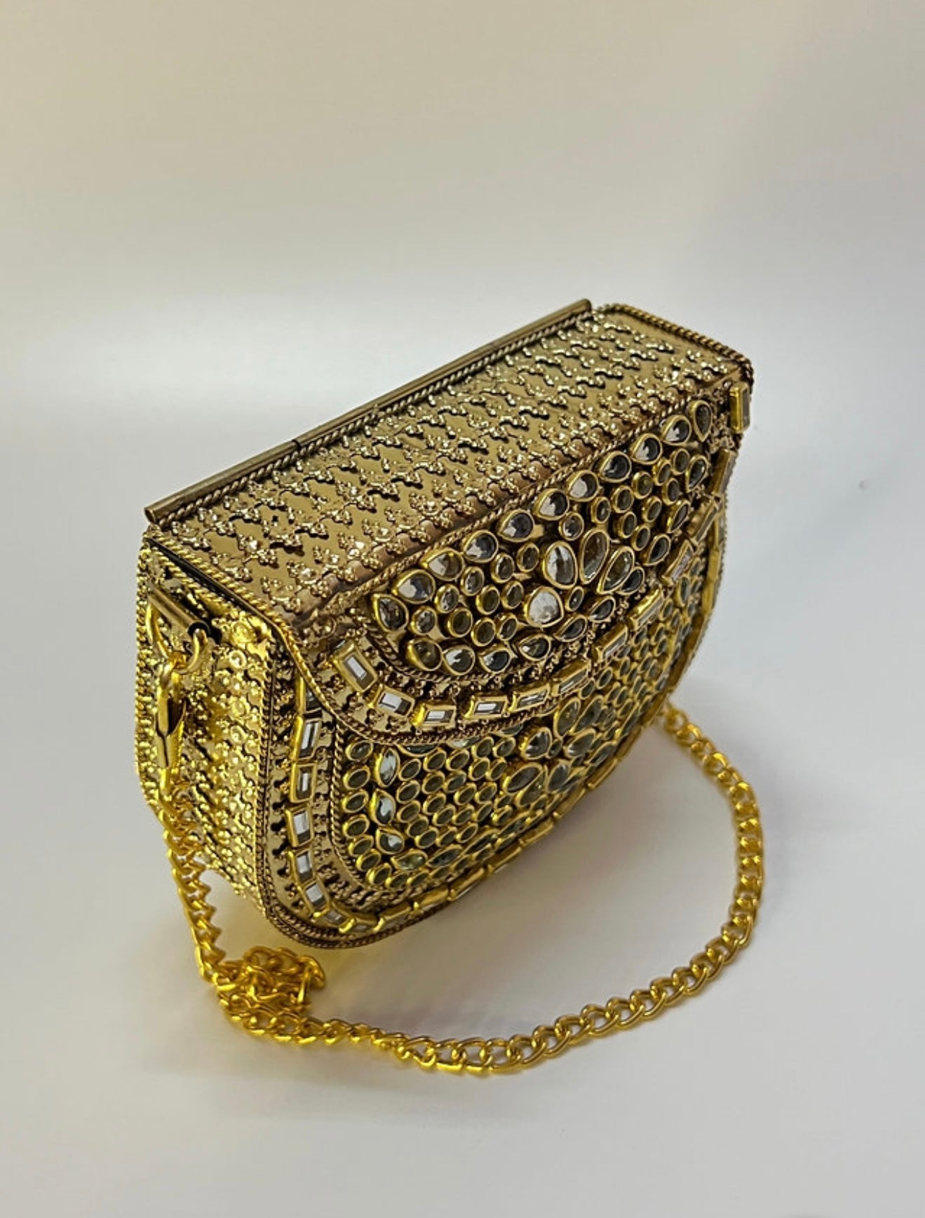 Maharani Gold Kundan Clutch